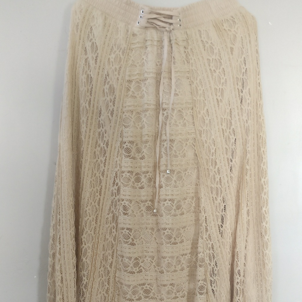 Women's beige maxi skirt lace size L